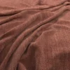 red plain velvet-chenille fabric from Warwick