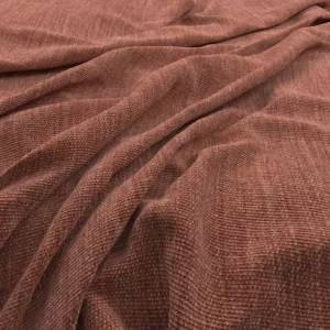 red plain velvet-chenille fabric from Warwick