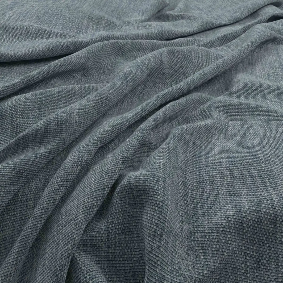 blue plain velvet-chenille fabric from Warwick