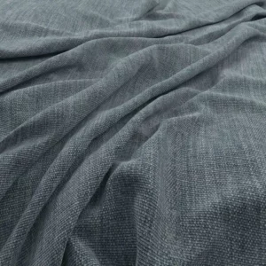 blue plain velvet-chenille fabric from Warwick