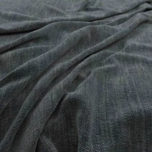 blue plain velvet-chenille fabric from Warwick