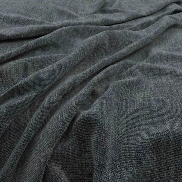 Flexi Fabric - Charcoal by blue plain velvet-chenille fabric from Warwick