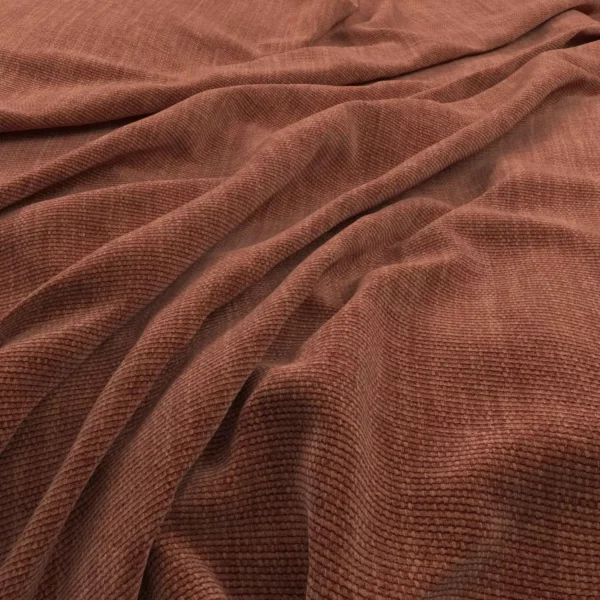orange plain velvet-chenille fabric from Warwick