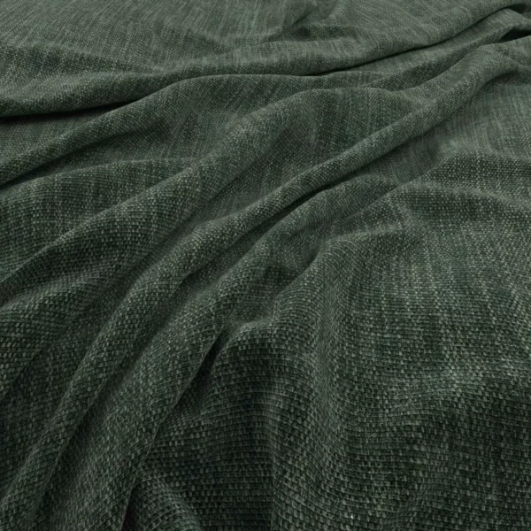 green plain velvet-chenille fabric from Warwick