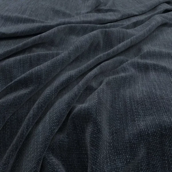 blue plain velvet-chenille fabric from Warwick
