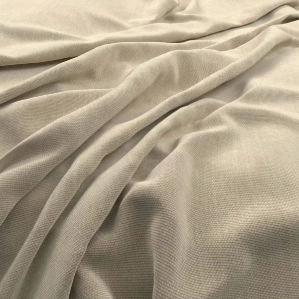 Flexi Fabric - Ecru by white plain velvet-chenille fabric from Warwick