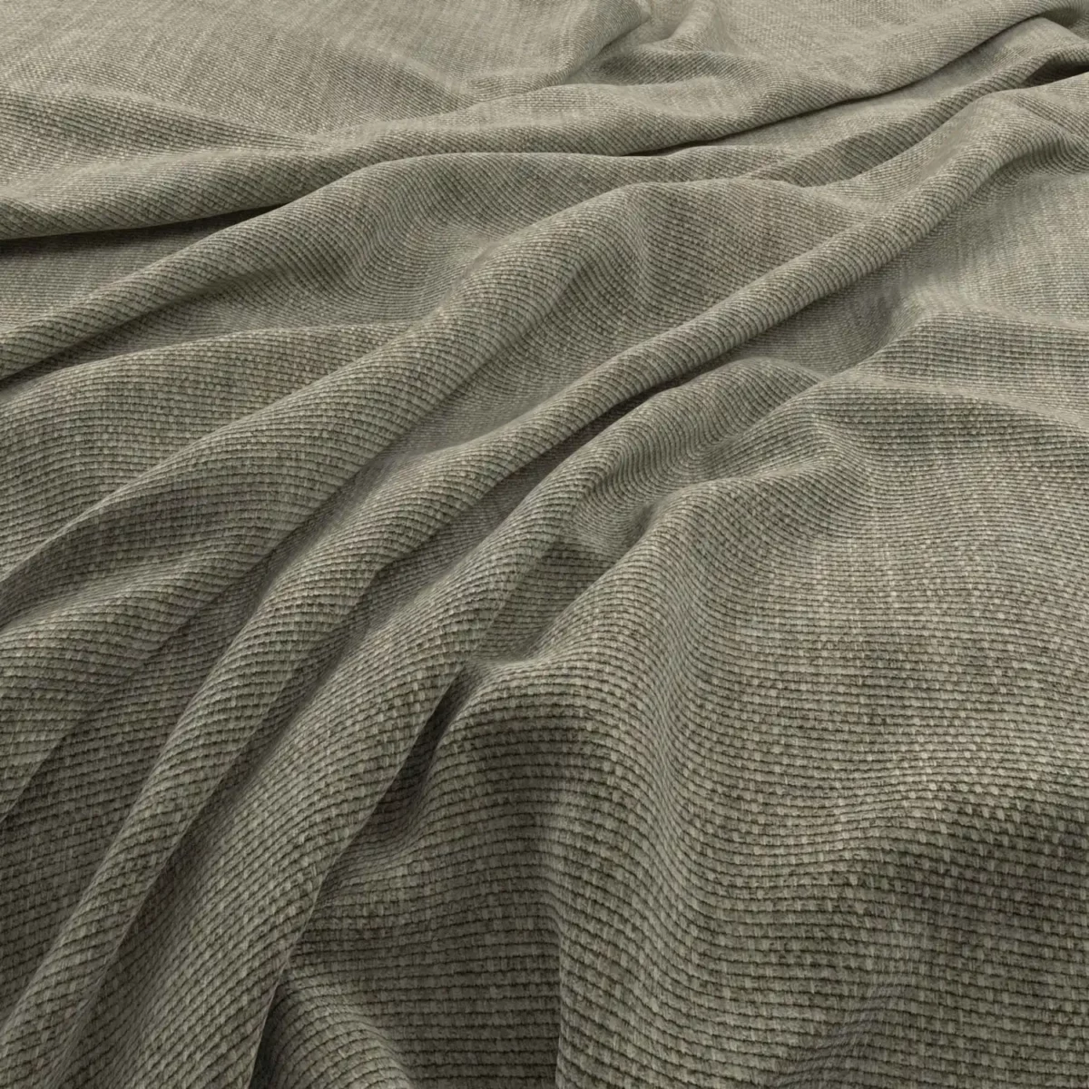 Flexi Fabric - Eucalyptus by green plain velvet-chenille fabric from Warwick