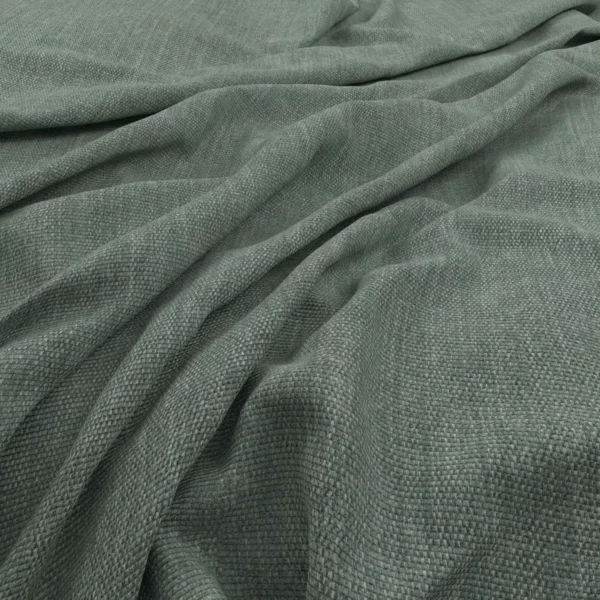 Flexi Fabric - Seaspray by green plain velvet-chenille fabric from Warwick