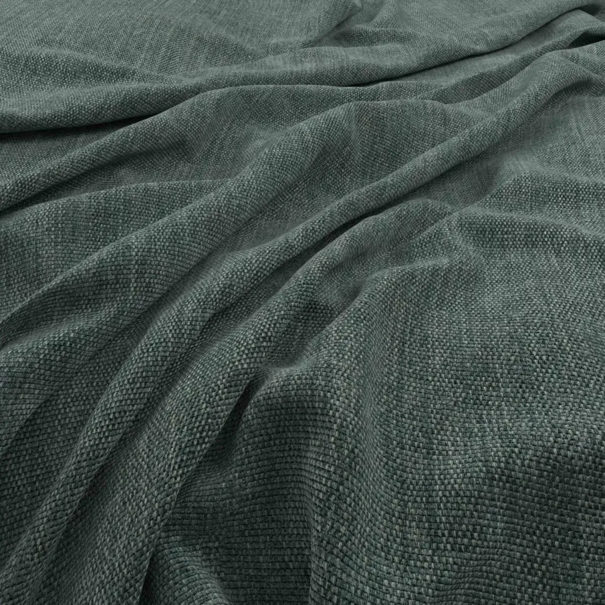 Flexi Fabric - Spruce by green plain velvet-chenille fabric from Warwick