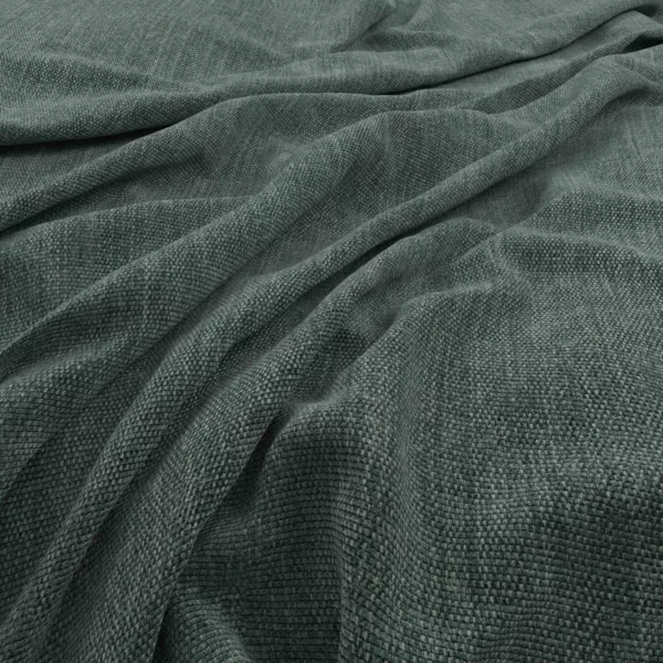 Flexi Fabric - Spruce by green plain velvet-chenille fabric from Warwick