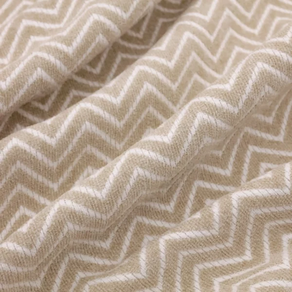 Annie Fabric - Natural by neutral geometric woven fabric from Warwick
