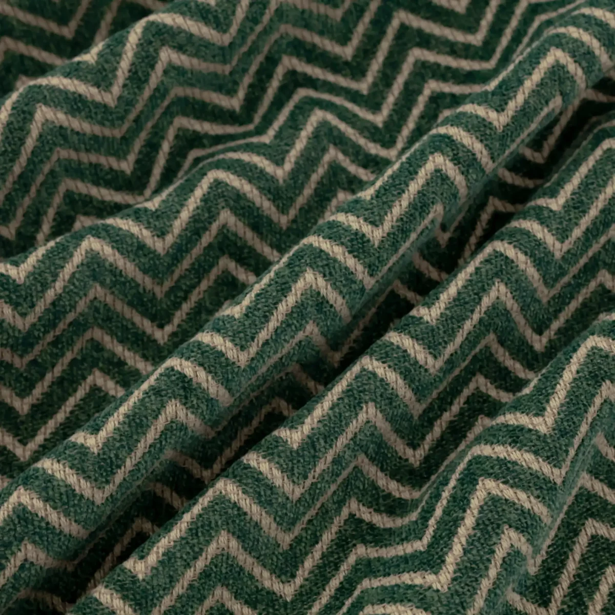 green geometric woven fabric from Warwick