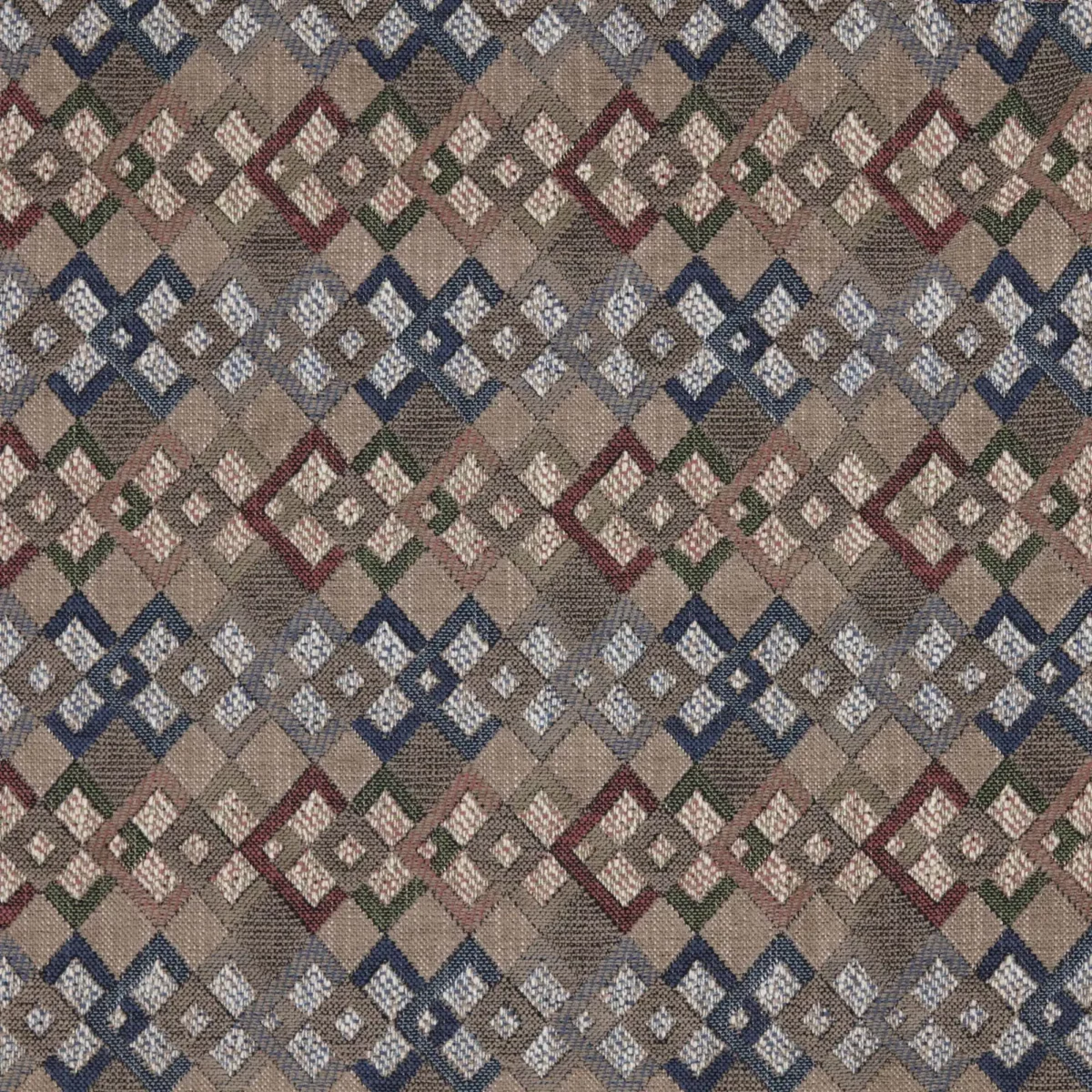 black-grey geometric woven fabric from Warwick