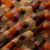orange geometric woven fabric from Warwick