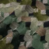 green geometric woven fabric from Warwick