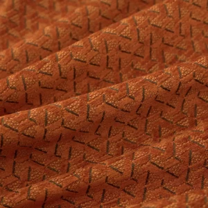 orange geometric woven fabric from Warwick