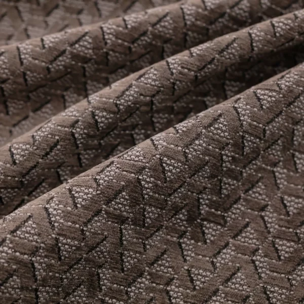 Saigon Fabric - Sable by brown geometric woven fabric from Warwick