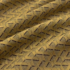 yellow geometric woven fabric from Warwick