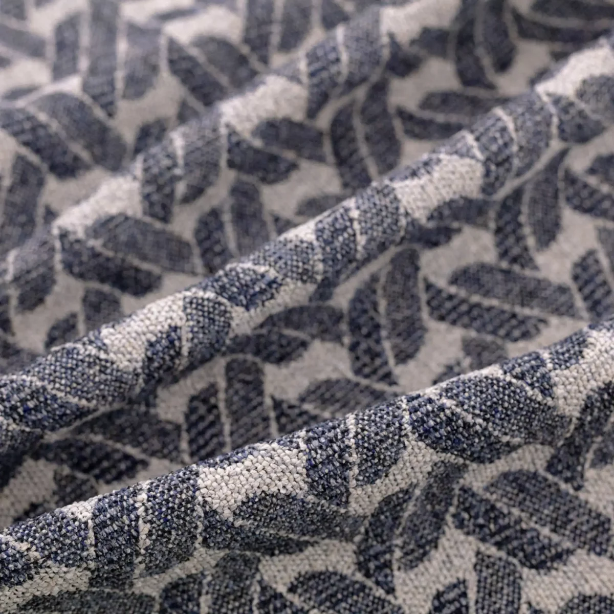 blue geometric woven fabric from Warwick