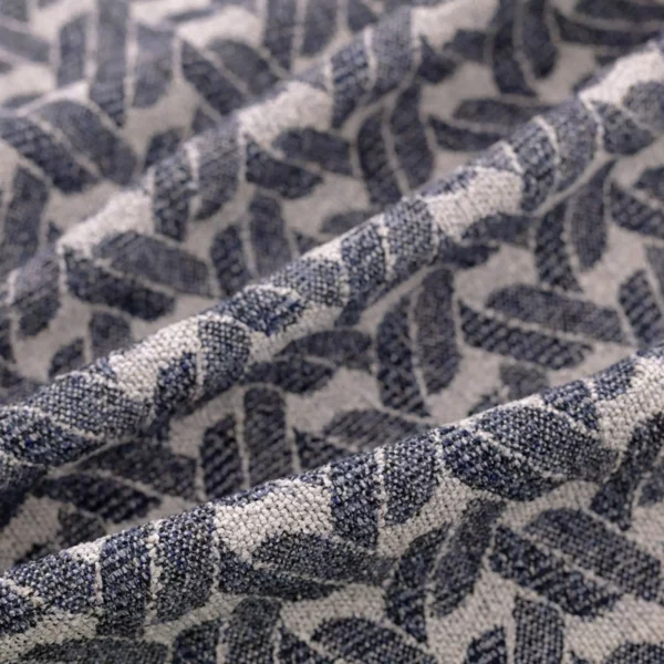 blue geometric woven fabric from Warwick