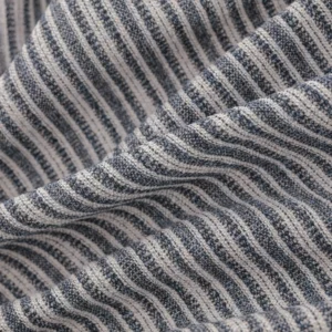 blue striped woven fabric from Warwick