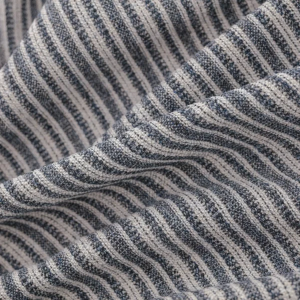 blue striped woven fabric from Warwick