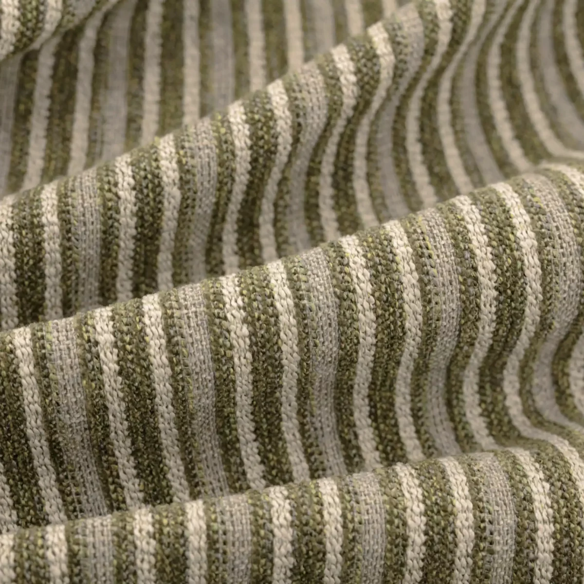 green striped woven fabric from Warwick