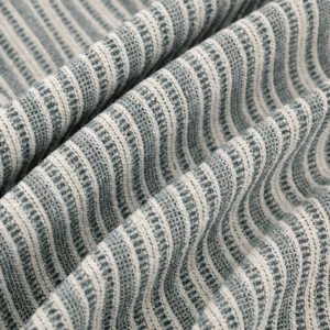 blue striped woven fabric from Warwick
