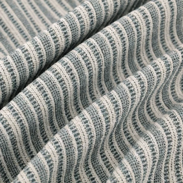 blue striped woven fabric from Warwick
