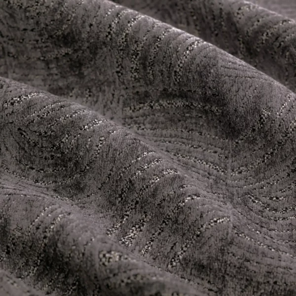 Moulin Fabric - Graphite by black-grey contemporary woven fabric from Warwick