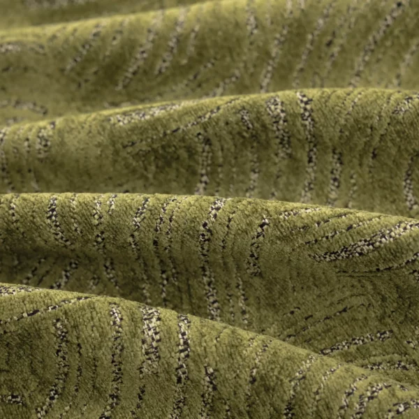 Moulin Fabric - Moss by green contemporary woven fabric from Warwick