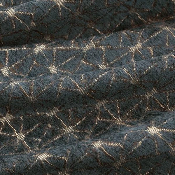 Grease Fabric - Indigo by blue geometric woven fabric from Warwick