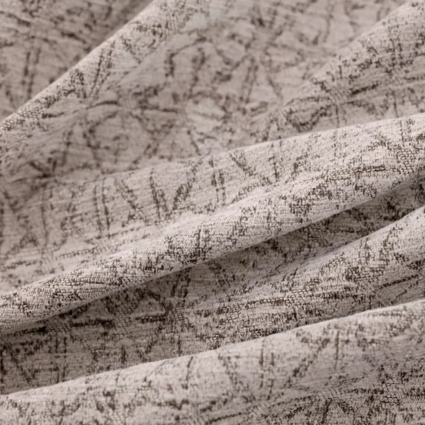 Grease Fabric - Natural by black-grey geometric woven fabric from Warwick