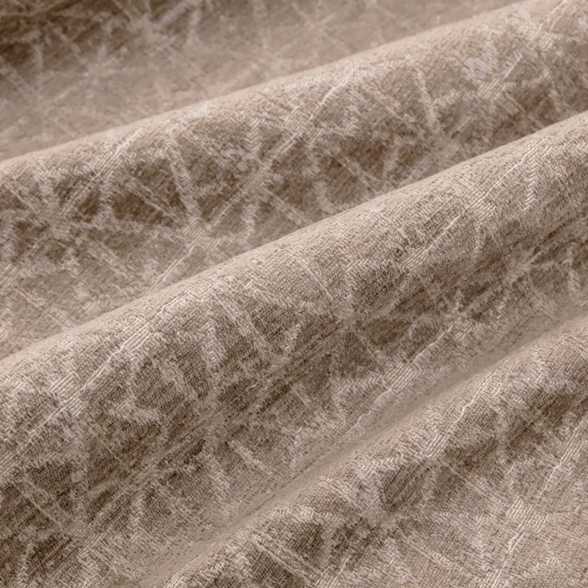 Grease Fabric - Taupe by neutral geometric woven fabric from Warwick