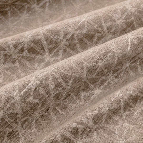 Grease Fabric - Taupe by neutral geometric woven fabric from Warwick