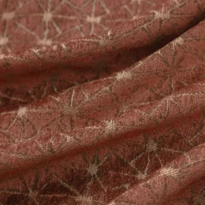 red geometric woven fabric from Warwick