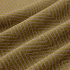 yellow geometric velvet-chenille fabric from Warwick