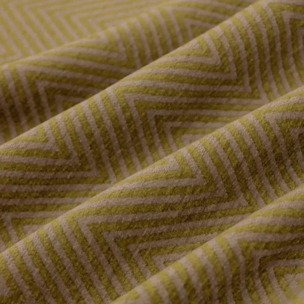 Ginola Fabric - Citrus by yellow geometric velvet-chenille fabric from Warwick