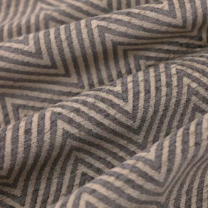 black-grey geometric velvet-chenille fabric from Warwick