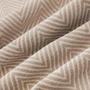 white geometric velvet-chenille fabric from Warwick