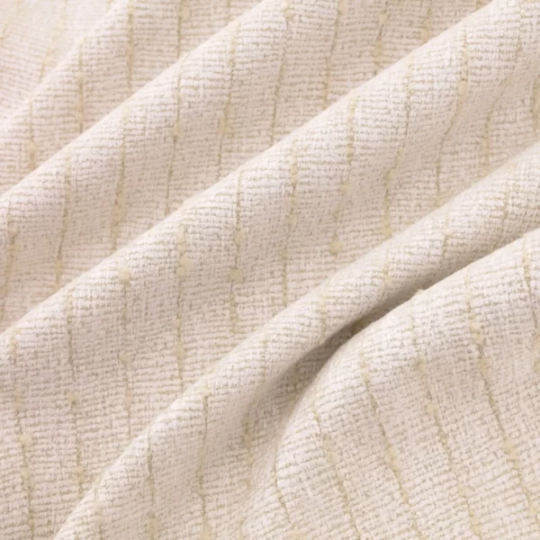Calcutta Fabric - Natural by white striped woven fabric from Warwick