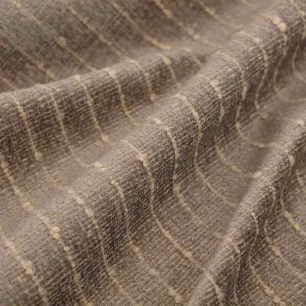 Calcutta Fabric - Taupe by neutral striped woven fabric from Warwick