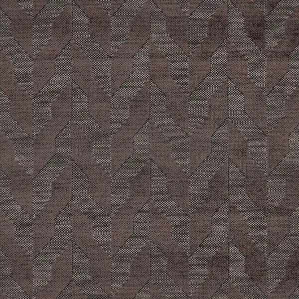 Chicago Fabric - Sable by black-grey geometric woven fabric from Warwick