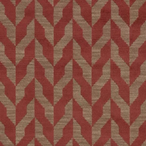 red geometric woven fabric from Warwick