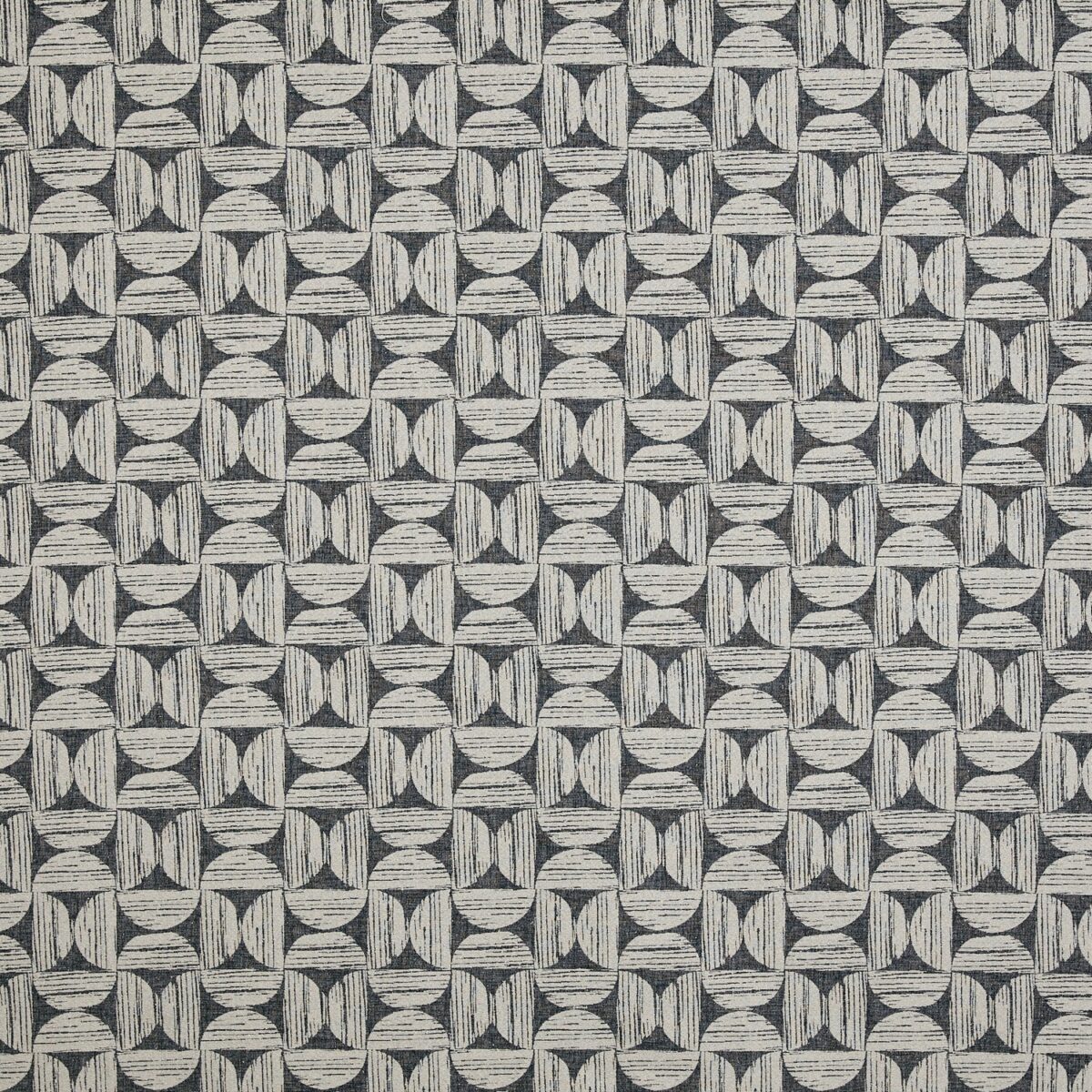 Axel Fabric - Mono by black-grey geometric jacquard fabric from Prestigious Textiles
