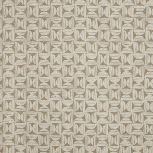 Axel Fabric - Birch by neutral geometric jacquard fabric from Prestigious Textiles