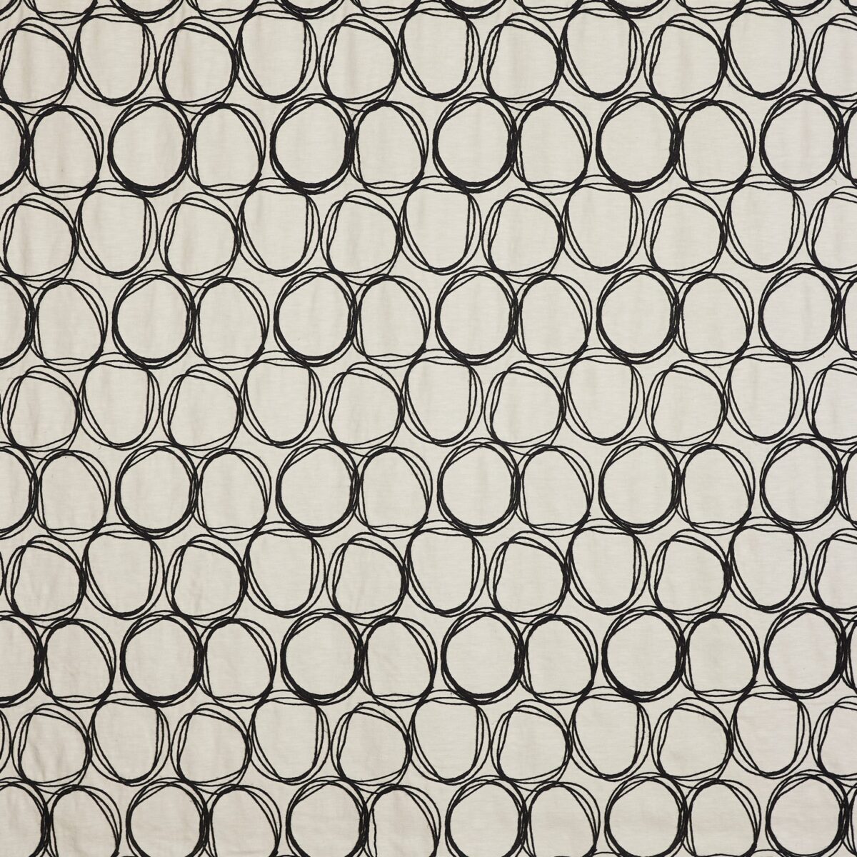 Iver Fabric - Mono by white spotted embroideried fabric from Prestigious Textiles