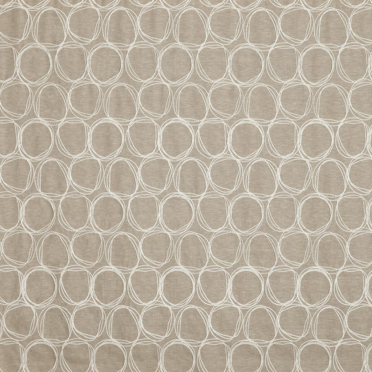 Iver Fabric - Birch by neutral spotted embroideried fabric from Prestigious Textiles