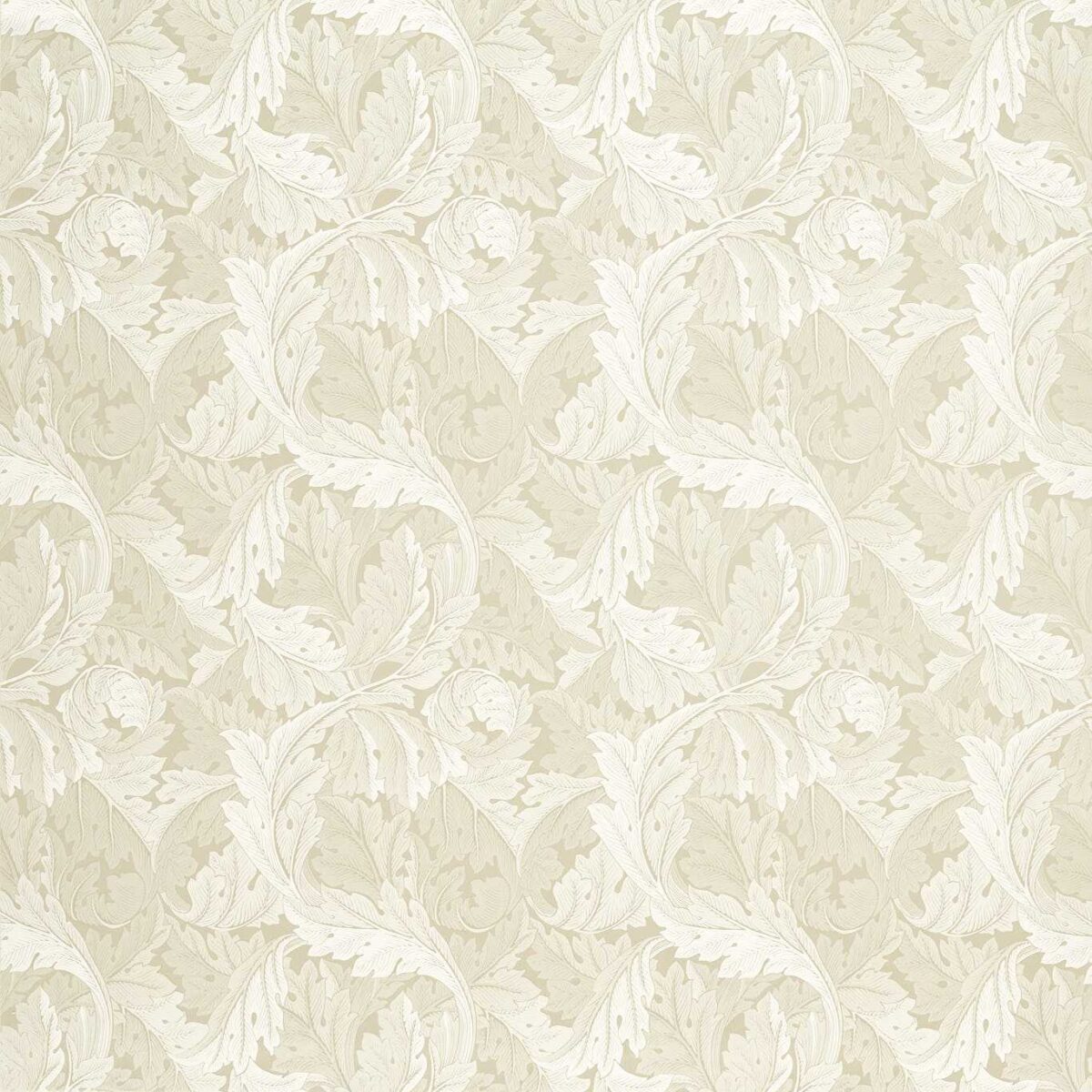 Acanthus Jacquard Fabric - Linen by white botanical jacquard fabric from Clarke & Clarke