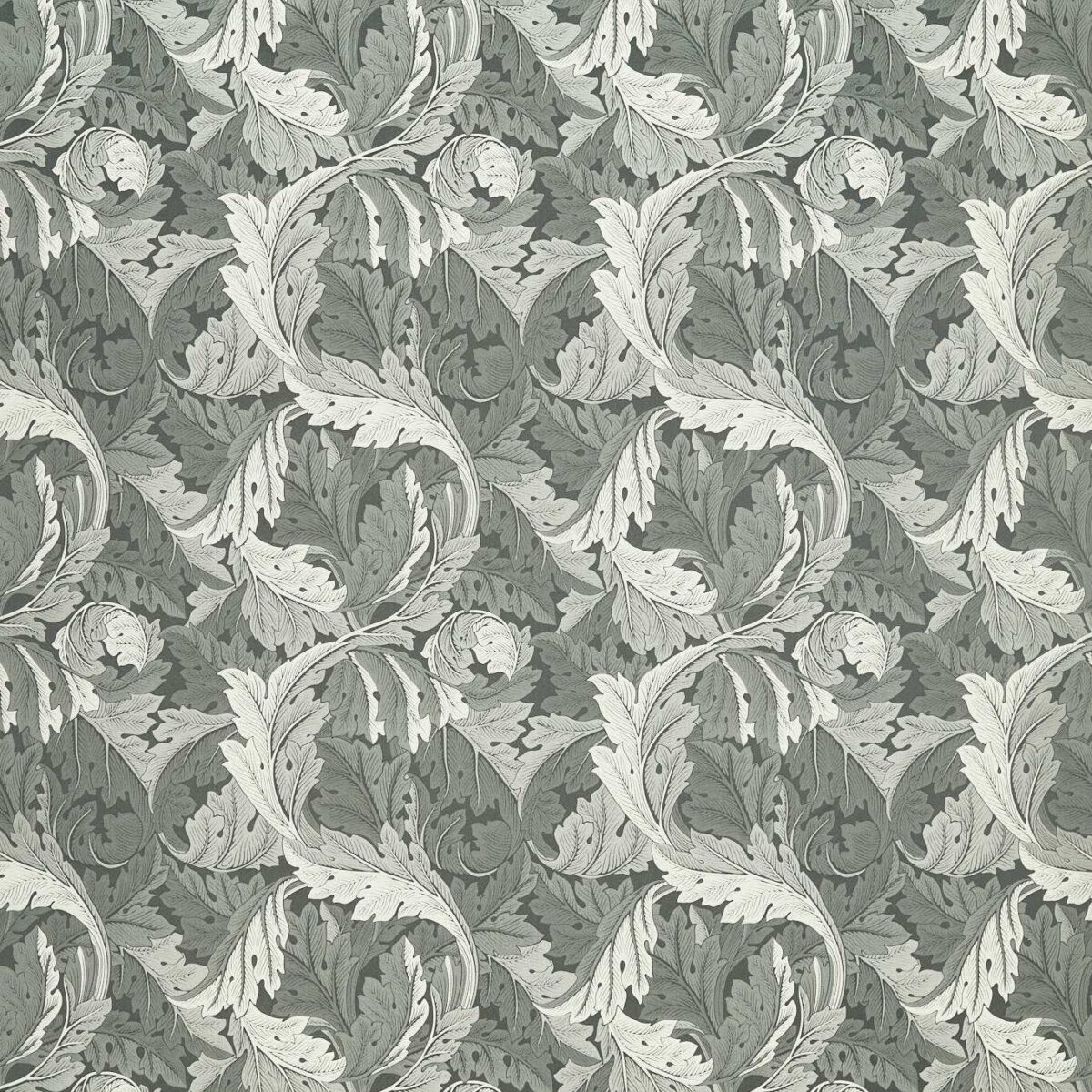 black-grey botanical jacquard fabric from Clarke & Clarke
